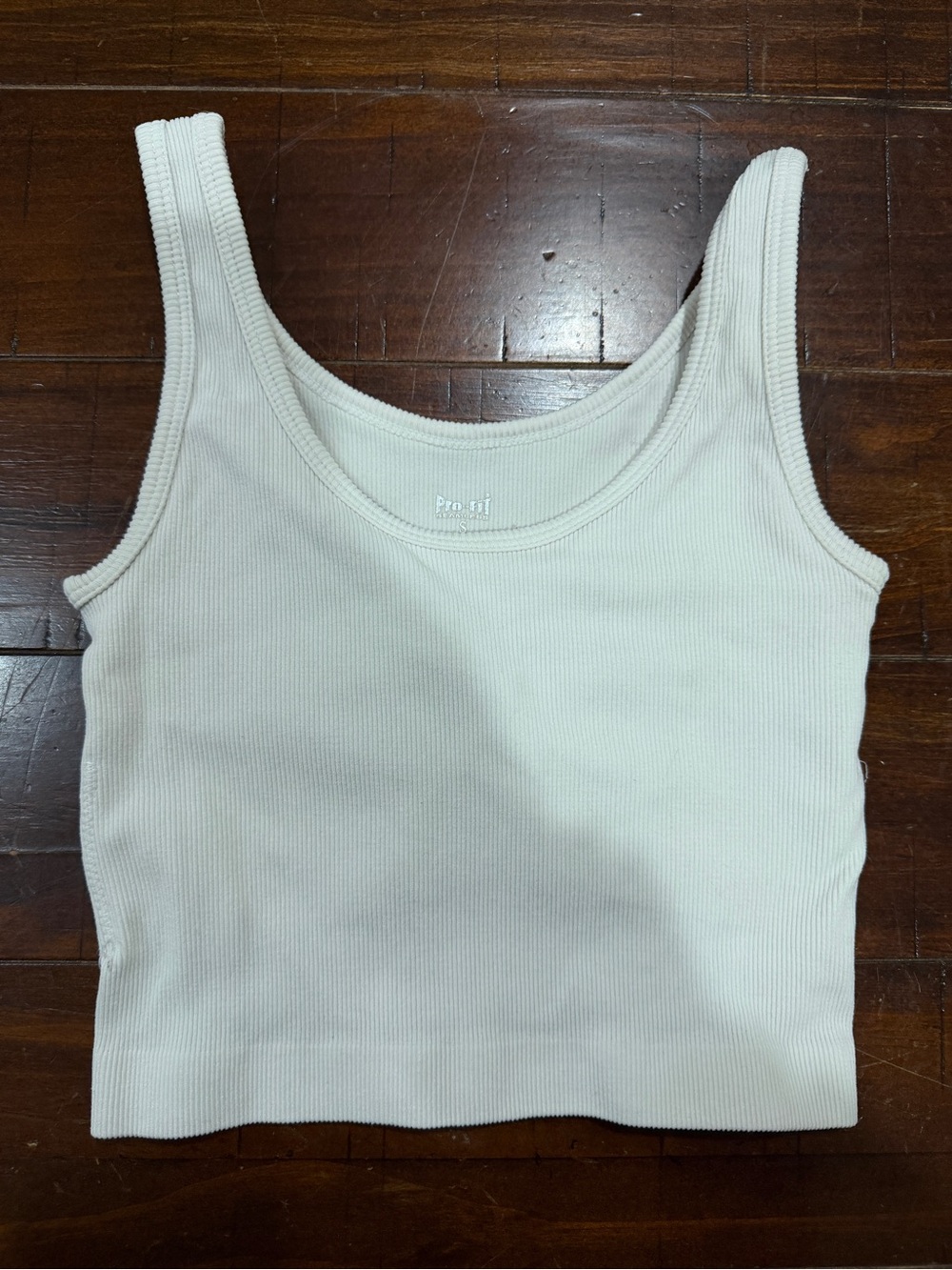 White Ribbed Tank Top